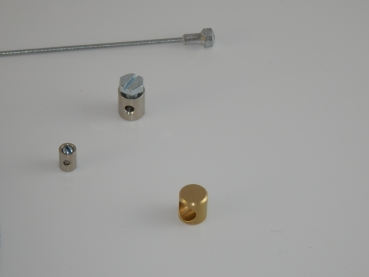 BH-R8002, Universal Bowdenzug-Set 4-teilig, 2m Seil verzinkt Ø1,5mm mit Flaschennippel Ø6mm, 2x Schraubnippel, 1x Quernippel