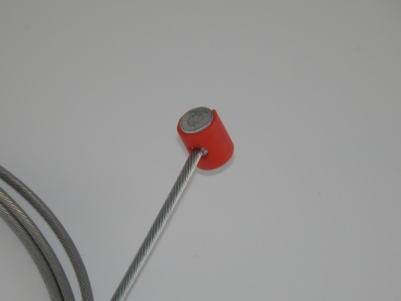 BH-R8012: Universal Bowdenzug, 2m Reparaturseil Ø2,0mm mit Quernippel (PVC Ummantelung)