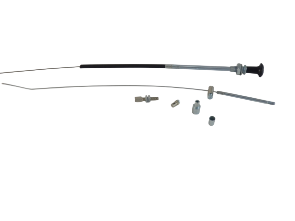 BH-R8019: Universal Starterzug, Entriegelungszug, 6-teilig, L:2900/2500mm,Knopf-Griff, Hub 55mm, nicht fixierbar