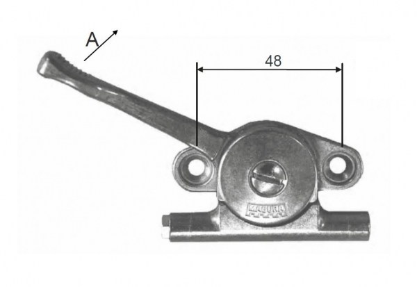 MAGURA 16, Hub 28 mm, rechts, Flanschbefestigung